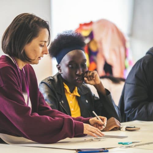 Youth workers and young people at Spotlight. Credit: Mark Lukas