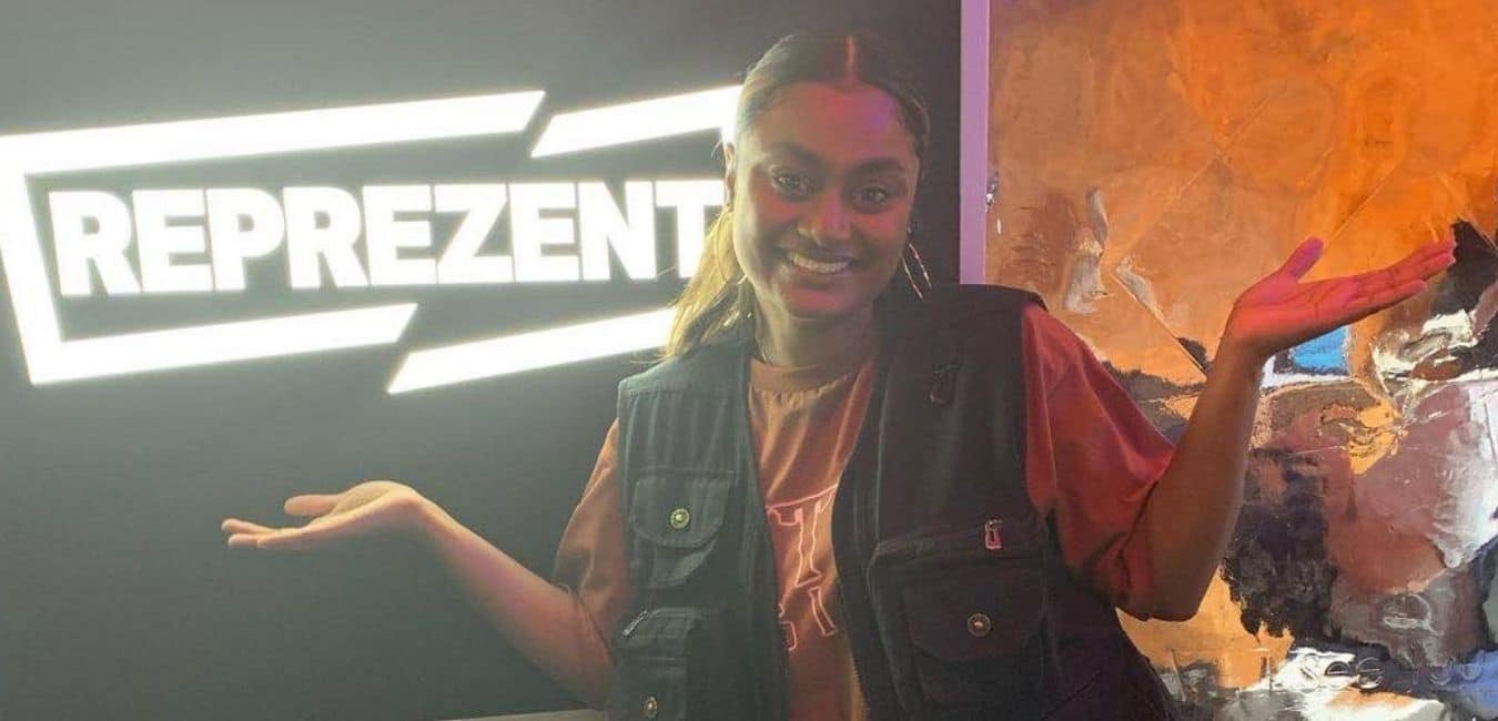 Artist Pritt at Reprezent Radio just before her song went on air
